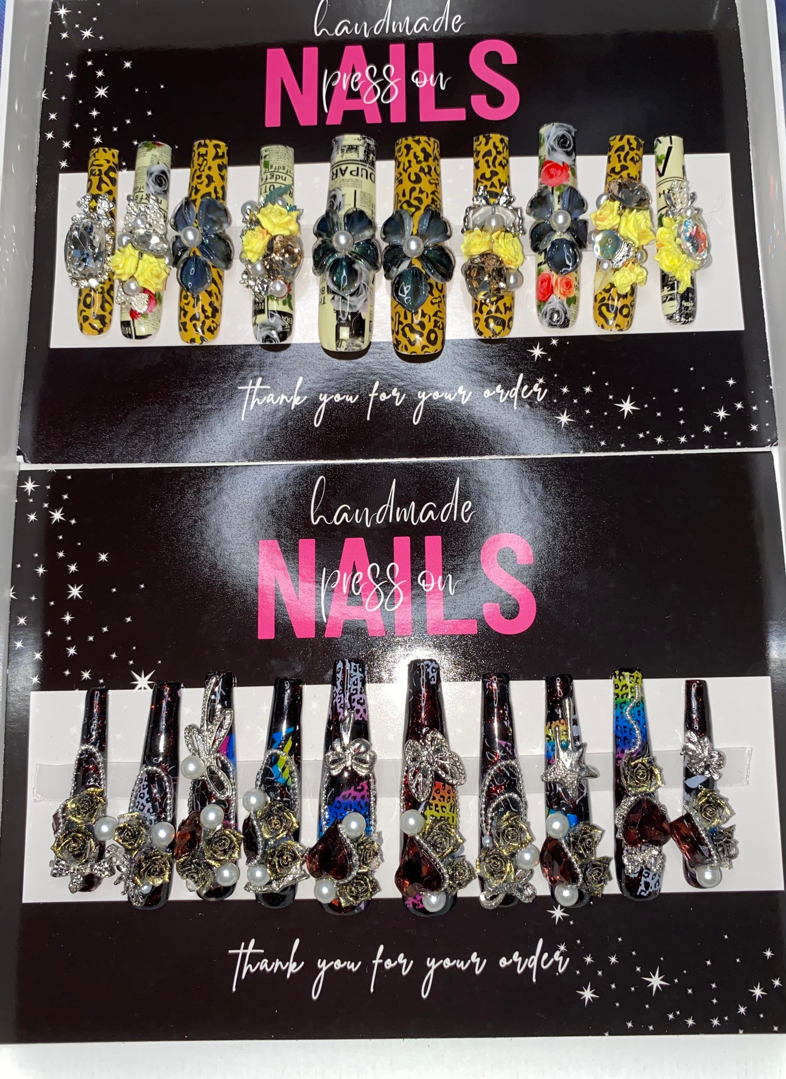 Press-On Long Nails (Medium Size)