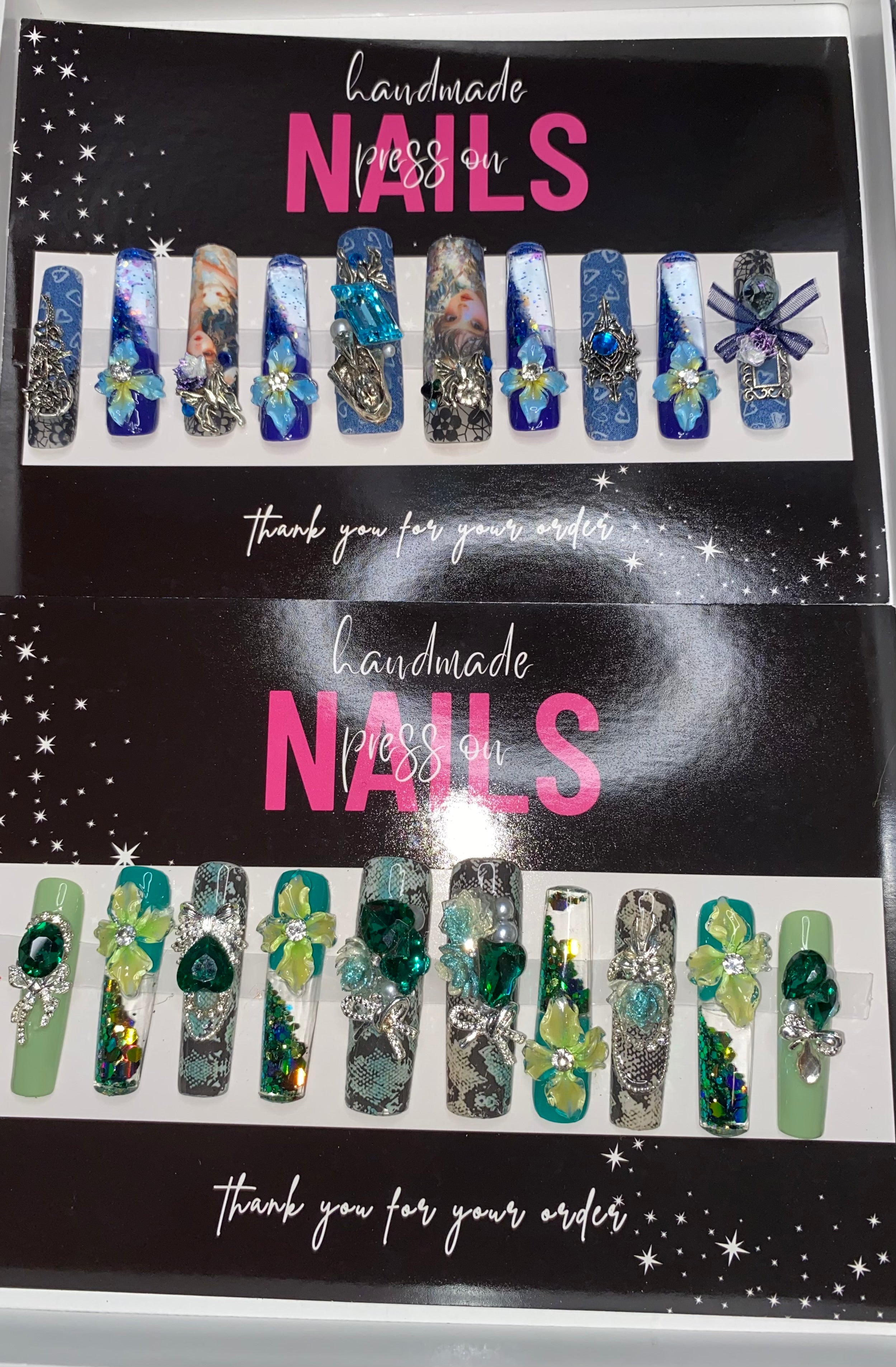 Press-On Water Nails (Medium Size)