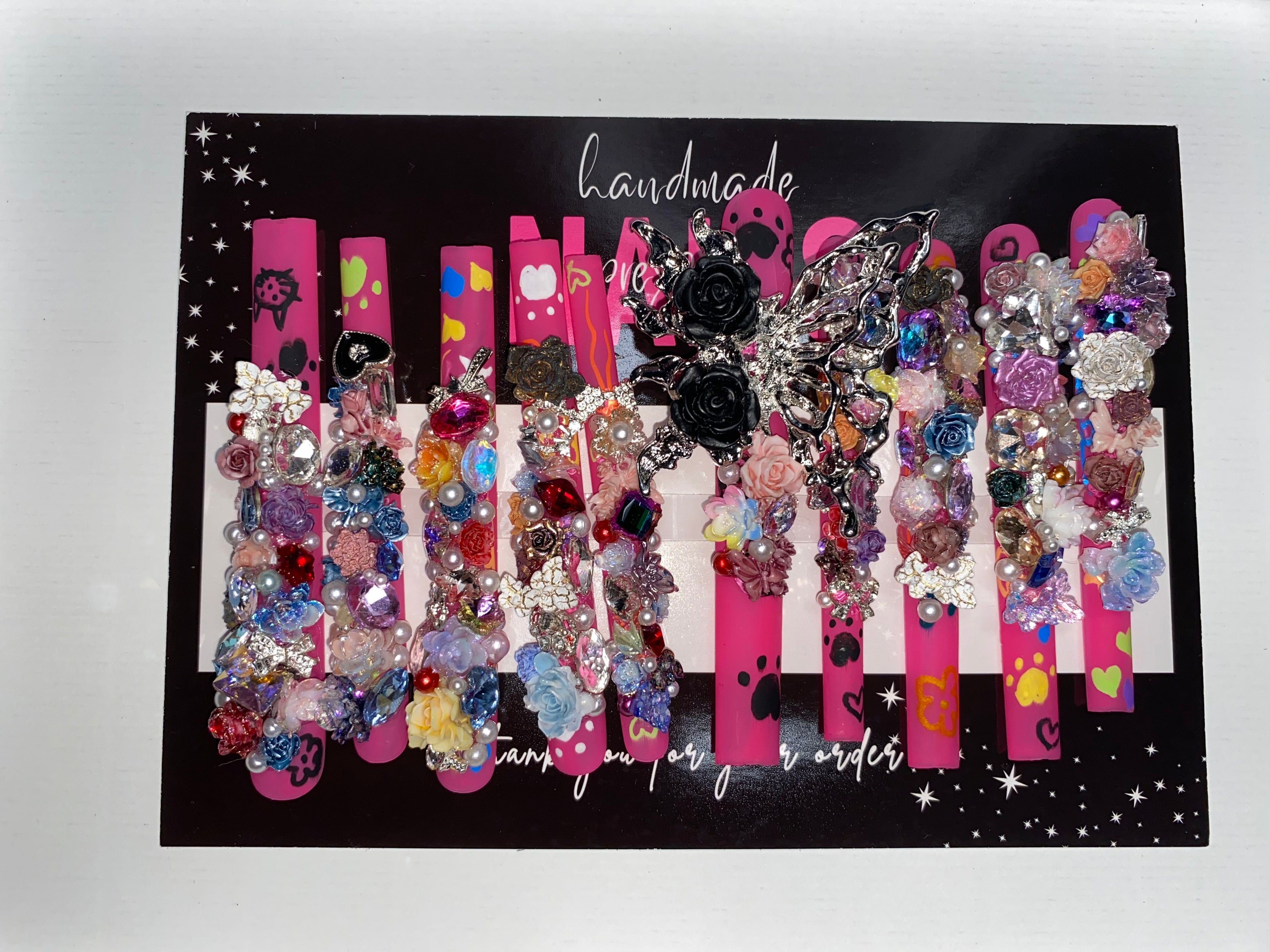 Press-On XXL Flower Nails (Medium)