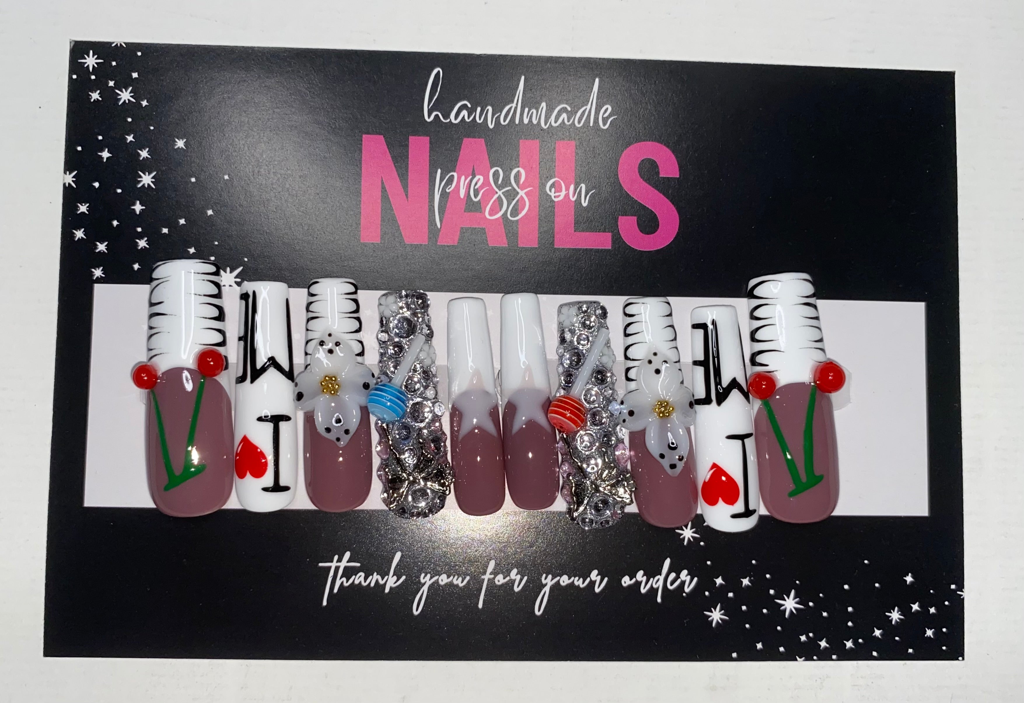 Press-On Junk Nails (Medium Size)