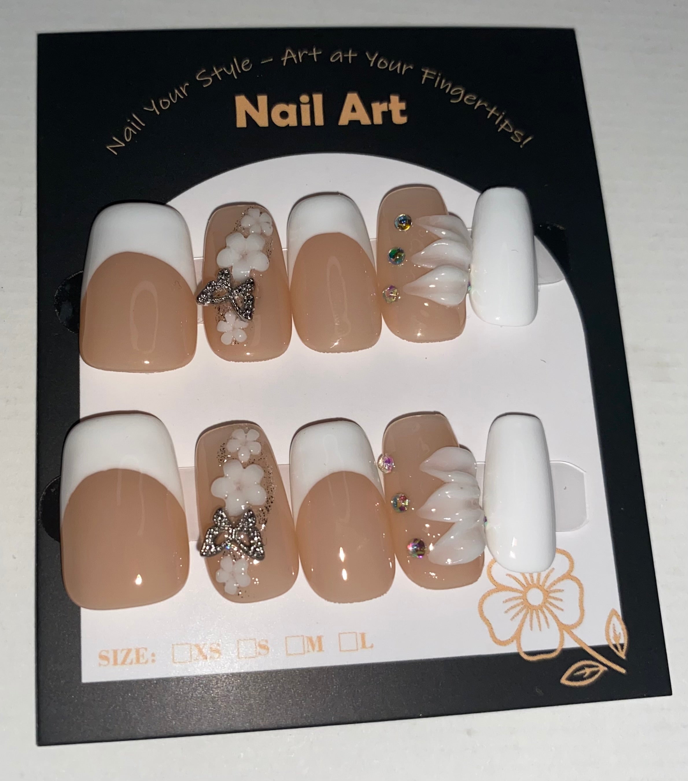New Medium/Short Press-On Nails (Medium Size)