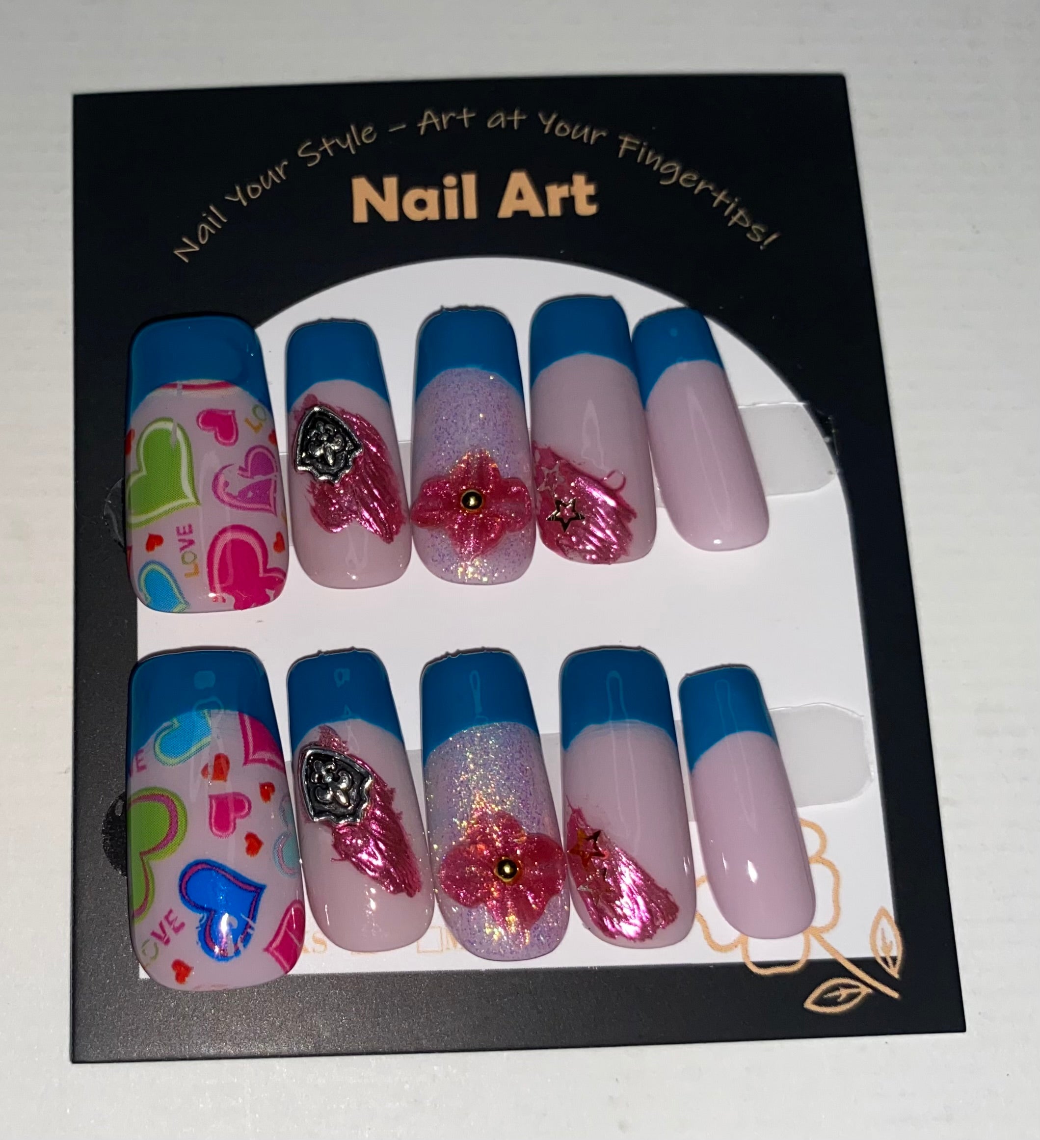 New Medium/Short Press-On Nails (Medium Size)