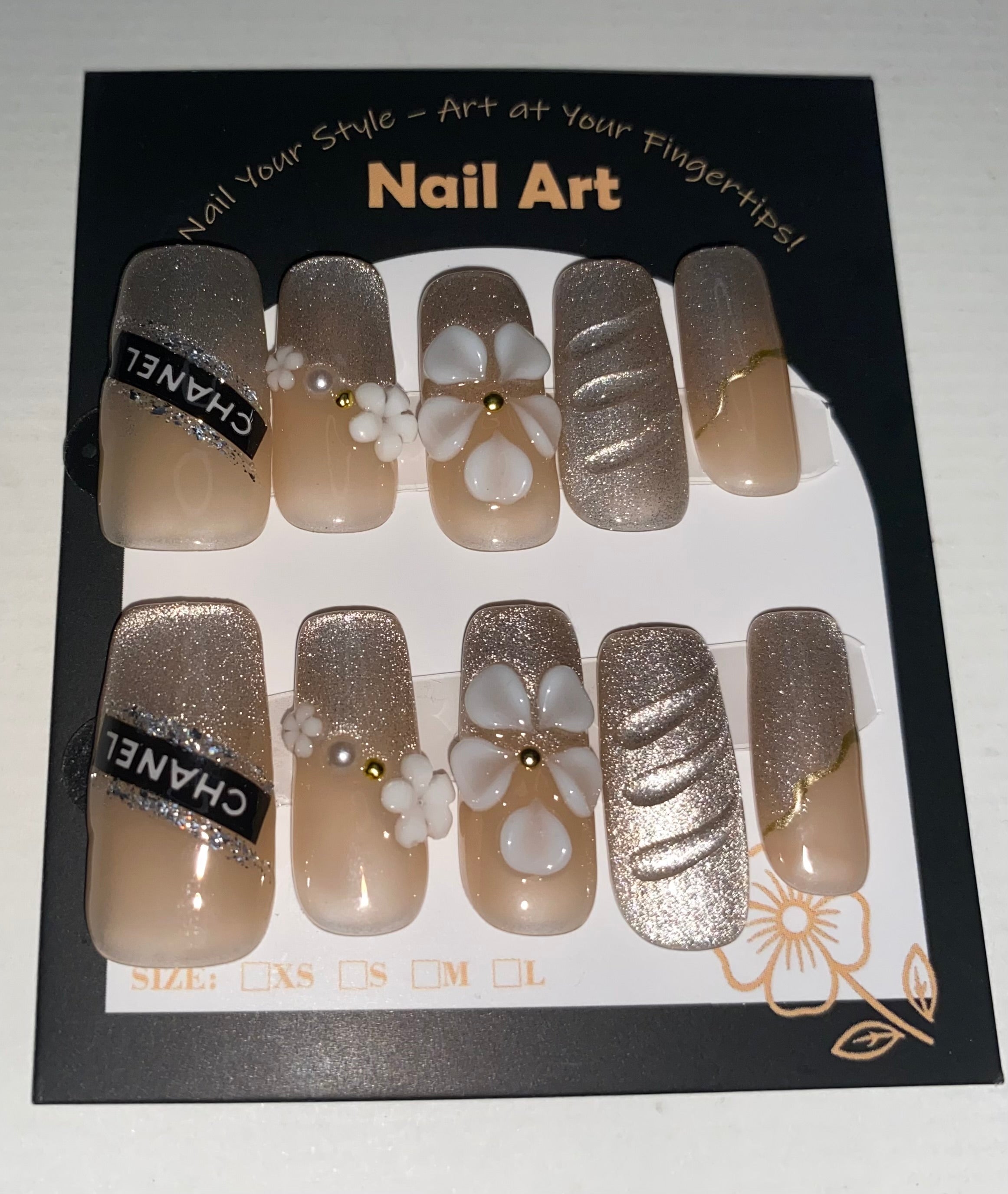 New Medium/Short Press-On Nails (Medium Size)