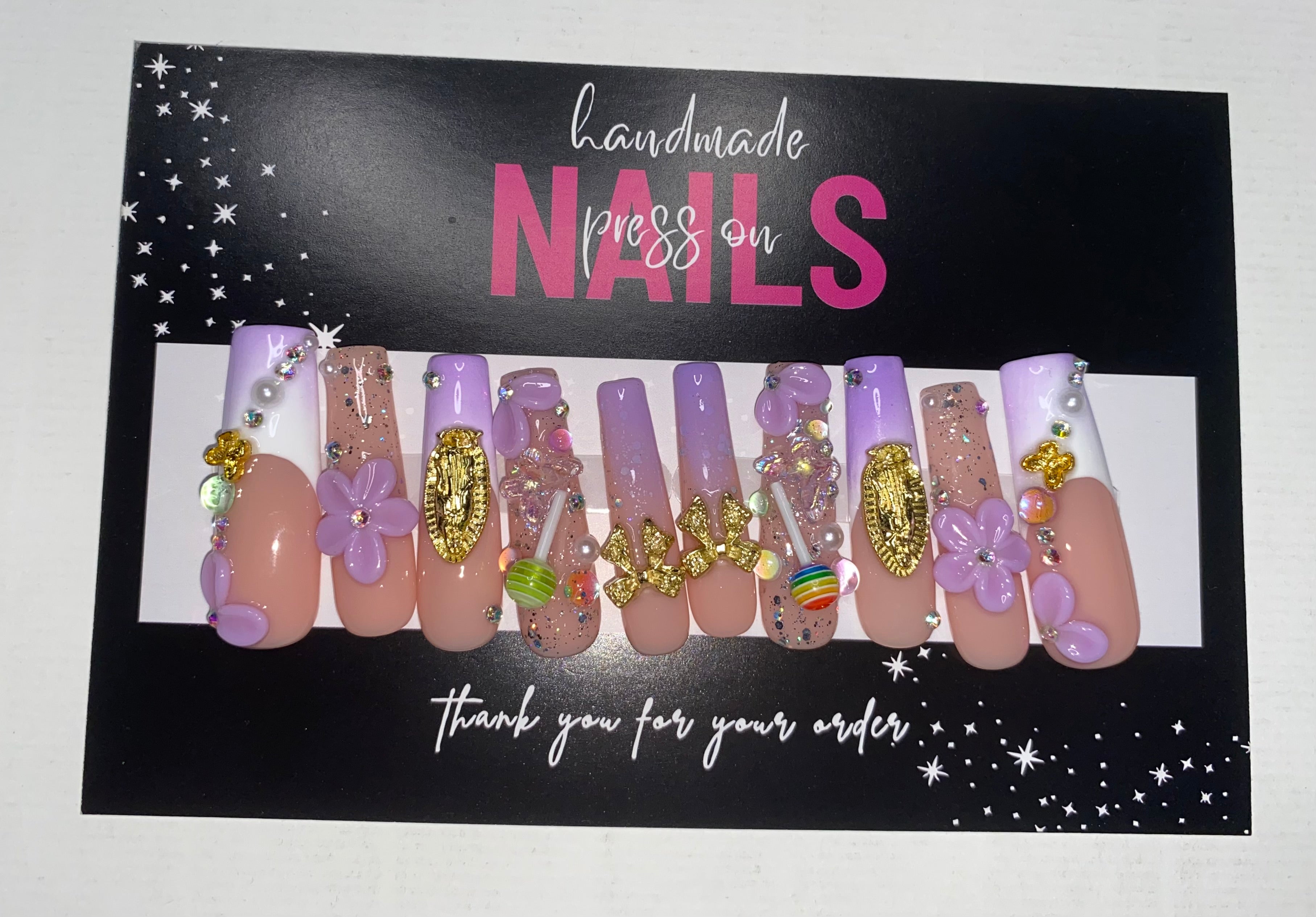 Press-On Junk Nails (Medium Size)