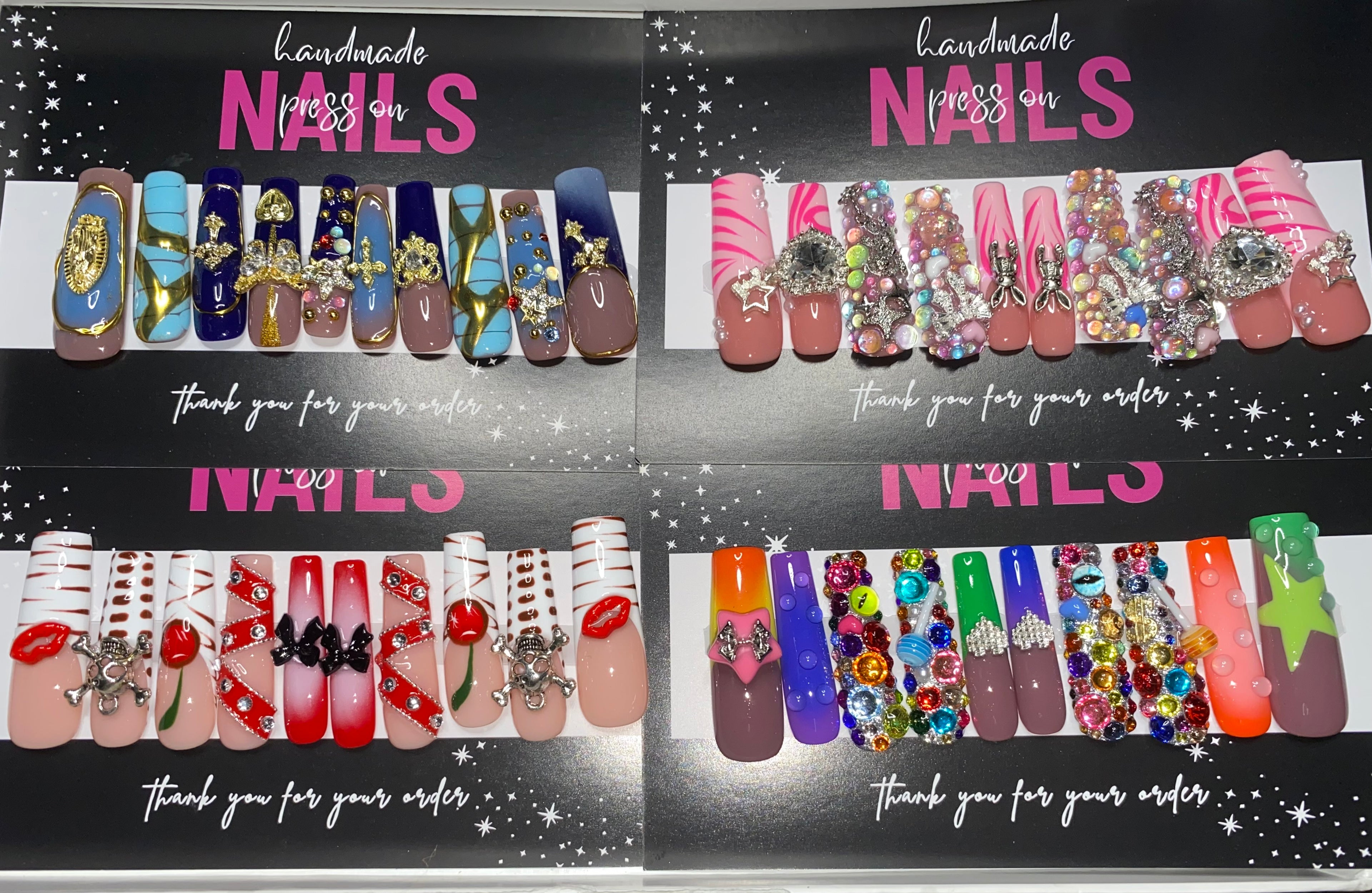 Press-On Junk Nails (Medium Size)