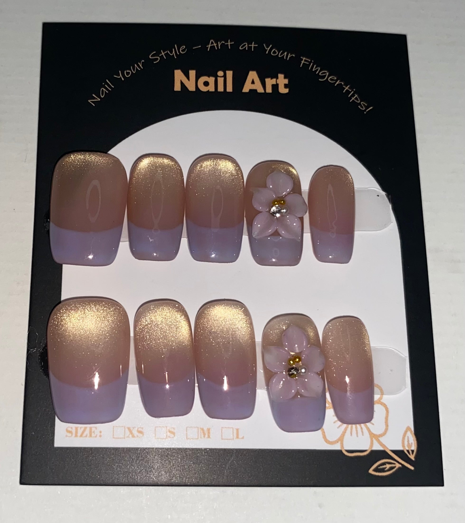 New Medium/Short Press-On Nails (Medium Size)