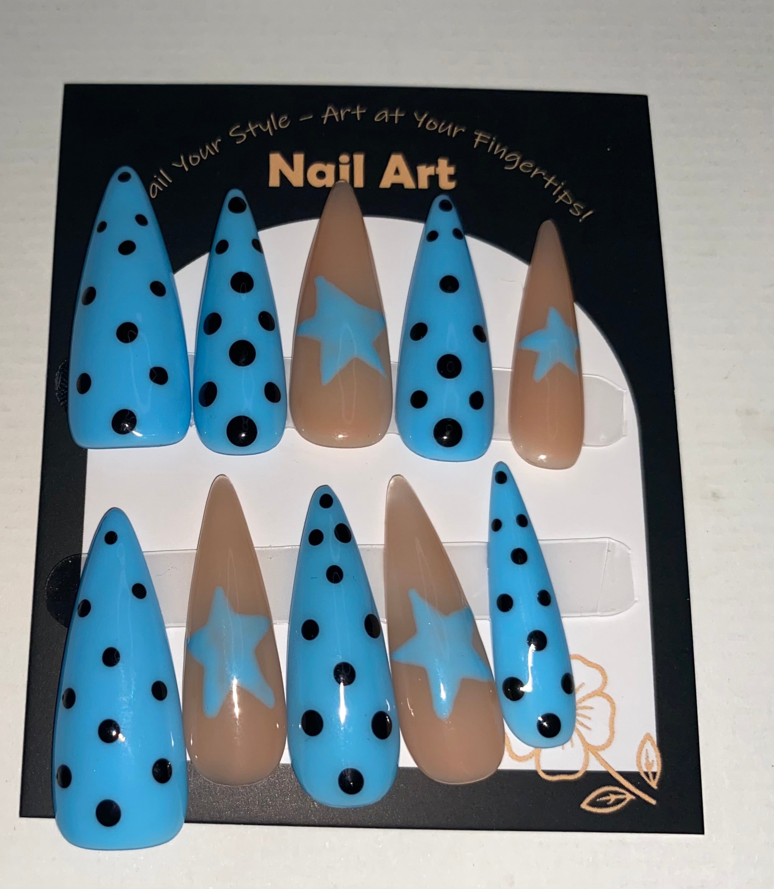 Goth/Emo Press-On Nails (Medium Size)