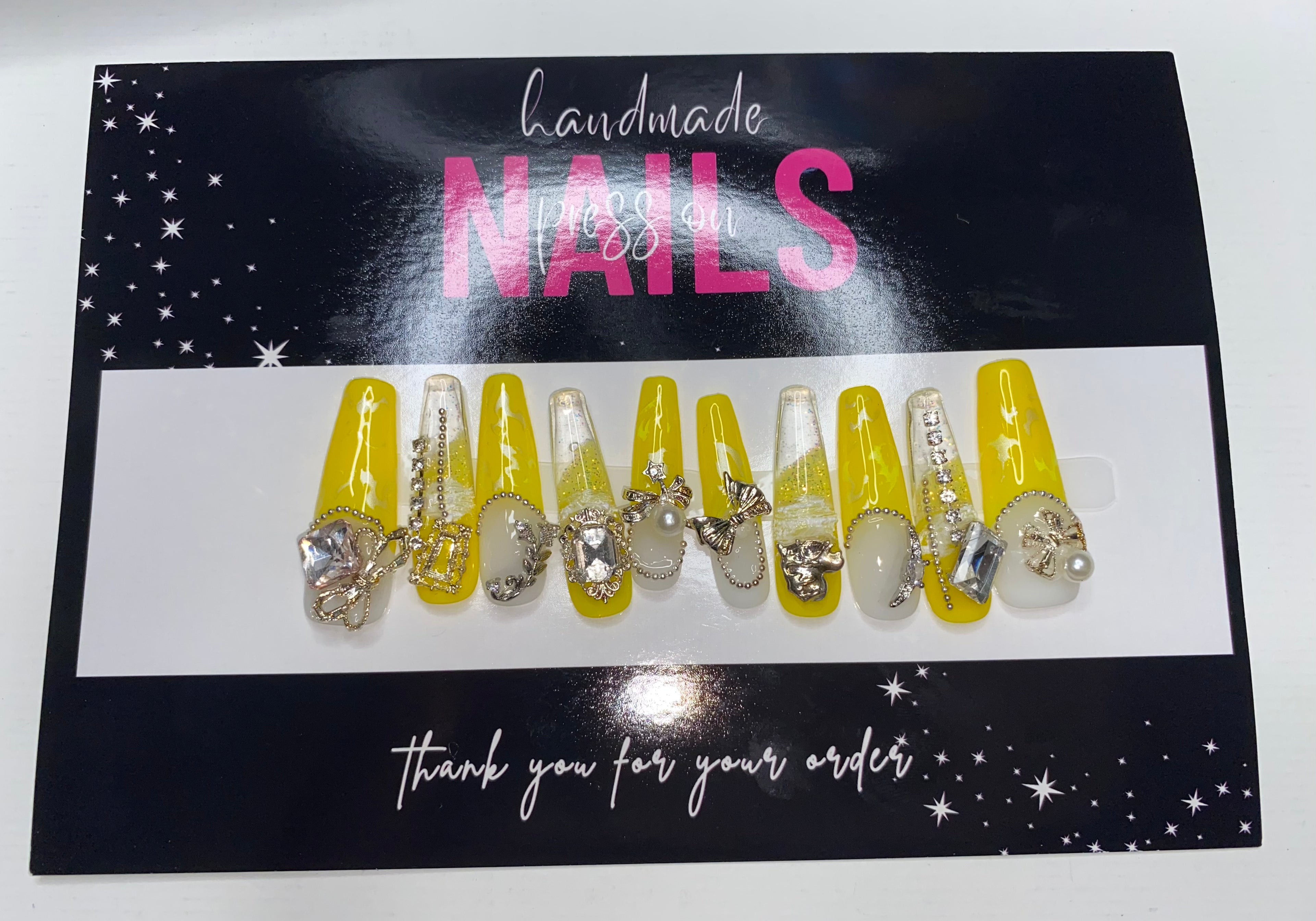 Press-On Water Nails  (Medium Size)