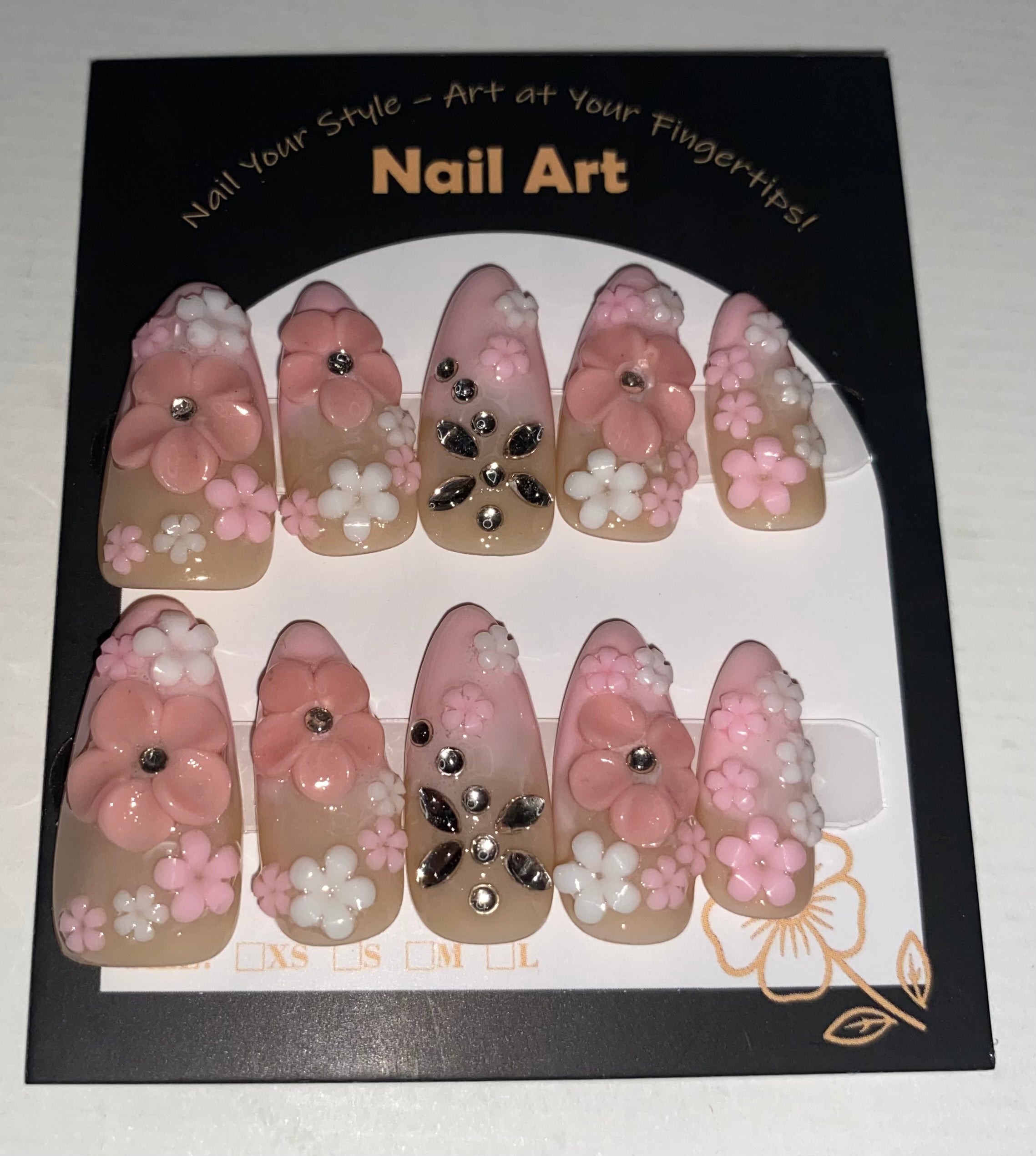 New Medium/Short Press-On Nails (Medium Size)