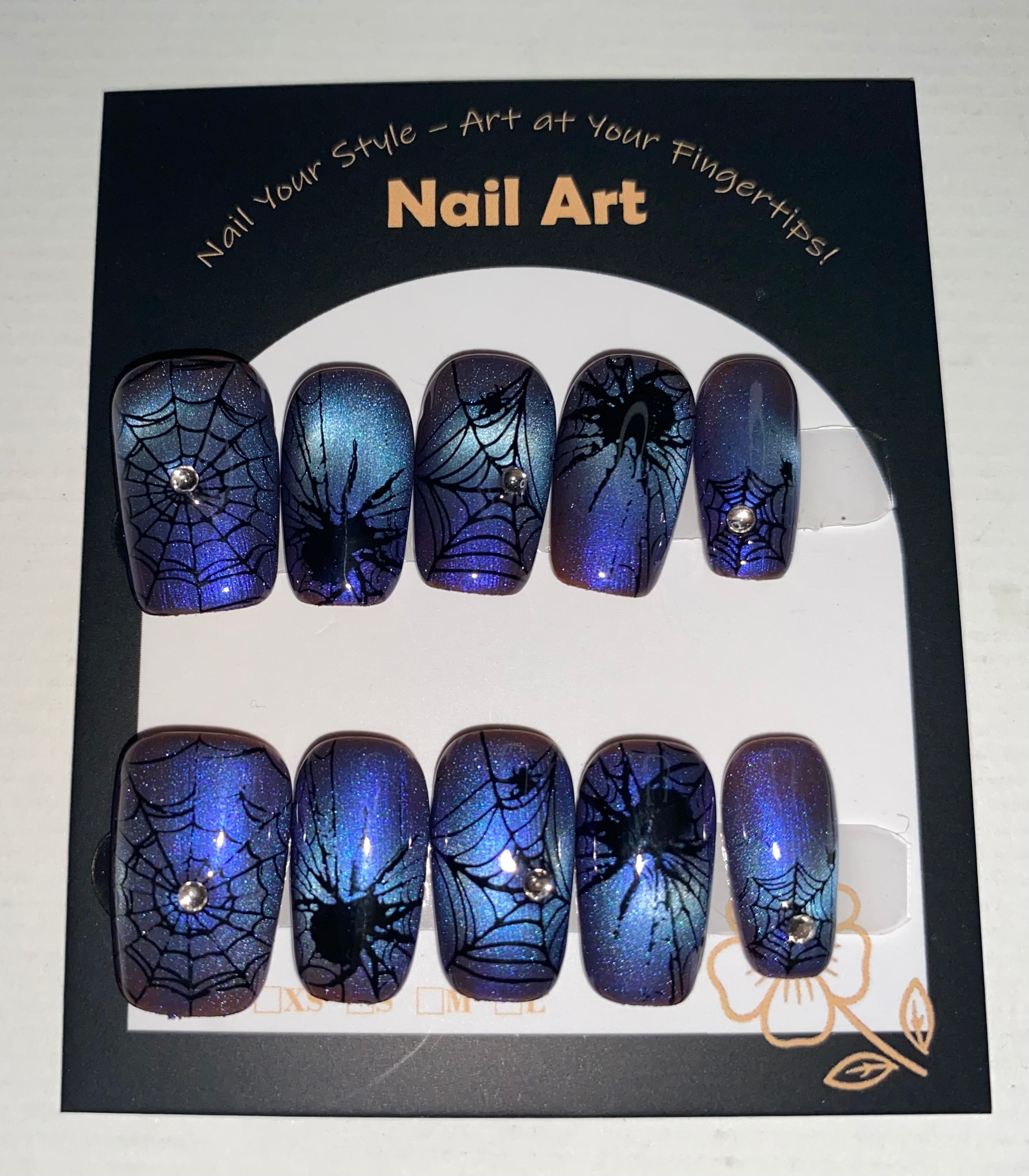 Goth/Emo Press-On Nails (Medium Size)