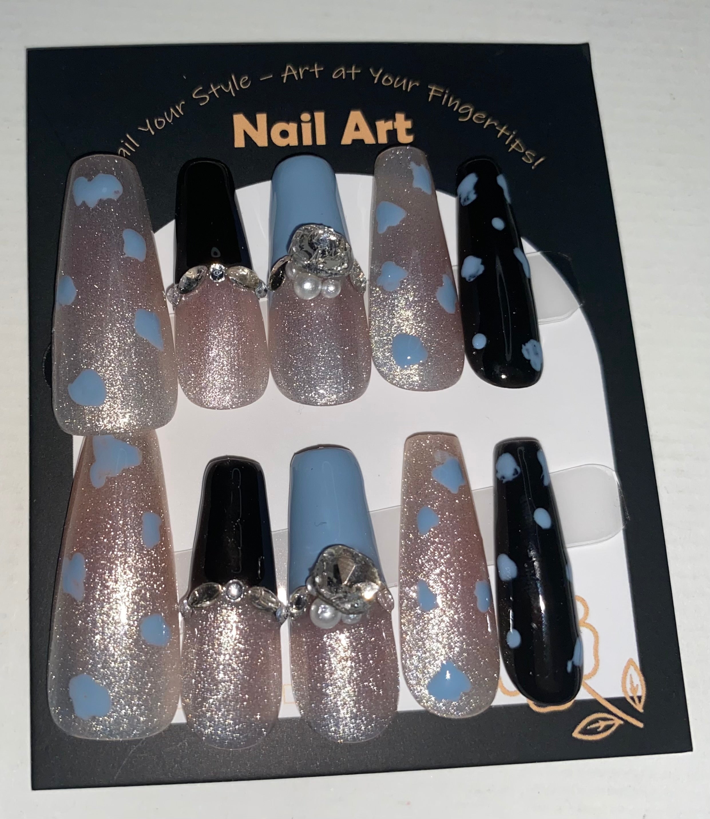 New Medium/Short Press-On Nails (Medium Size)