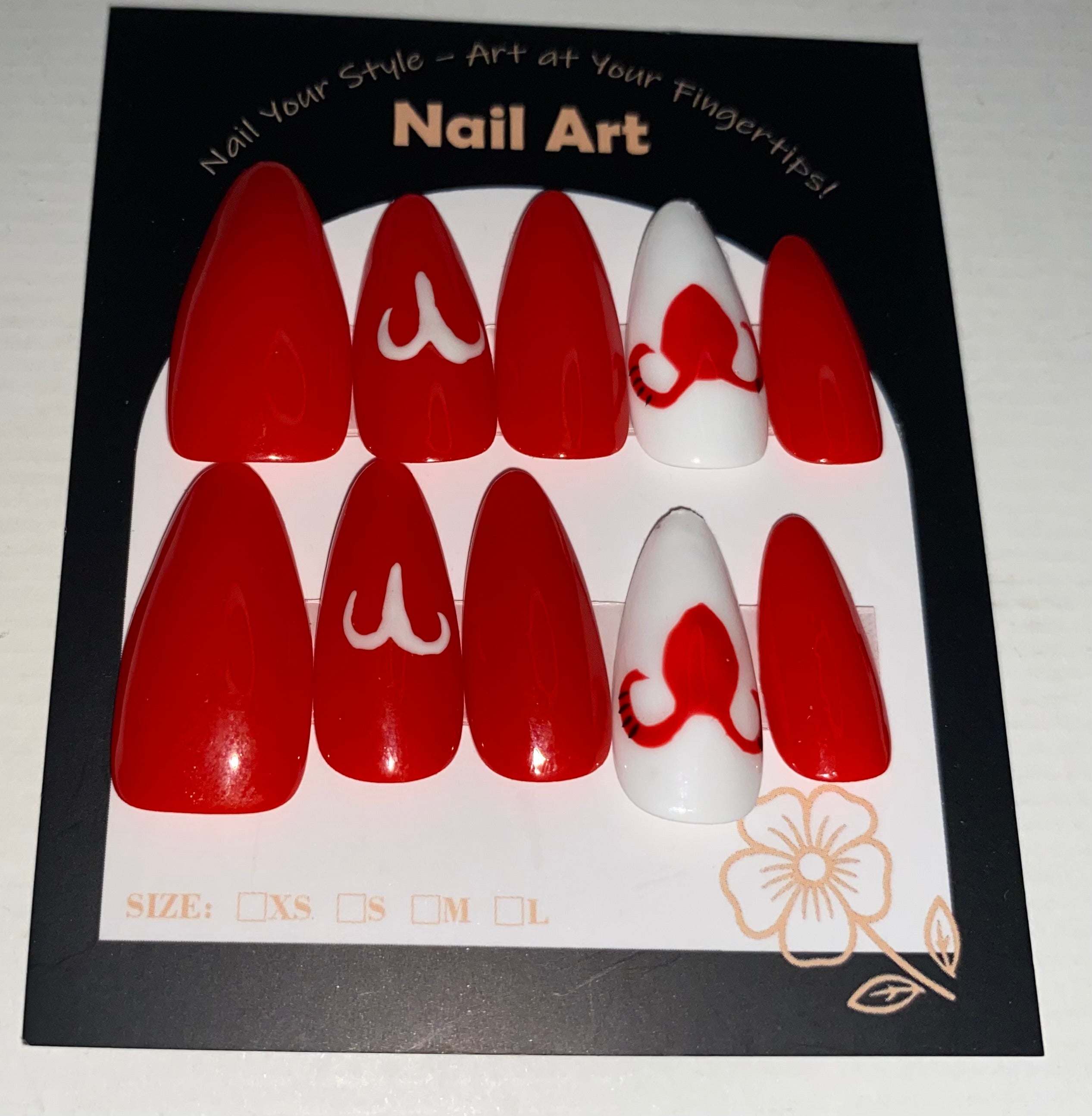 Goth/Emo Press-On Nails (Medium Size)