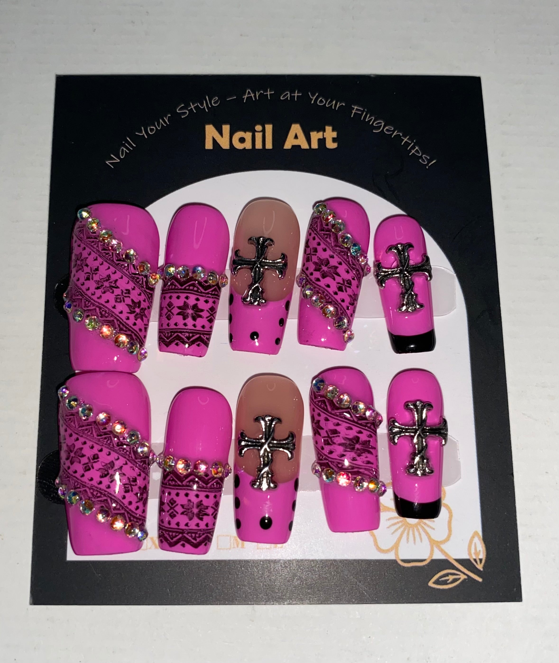 Goth/Emo Press-On Nails (Medium Size)
