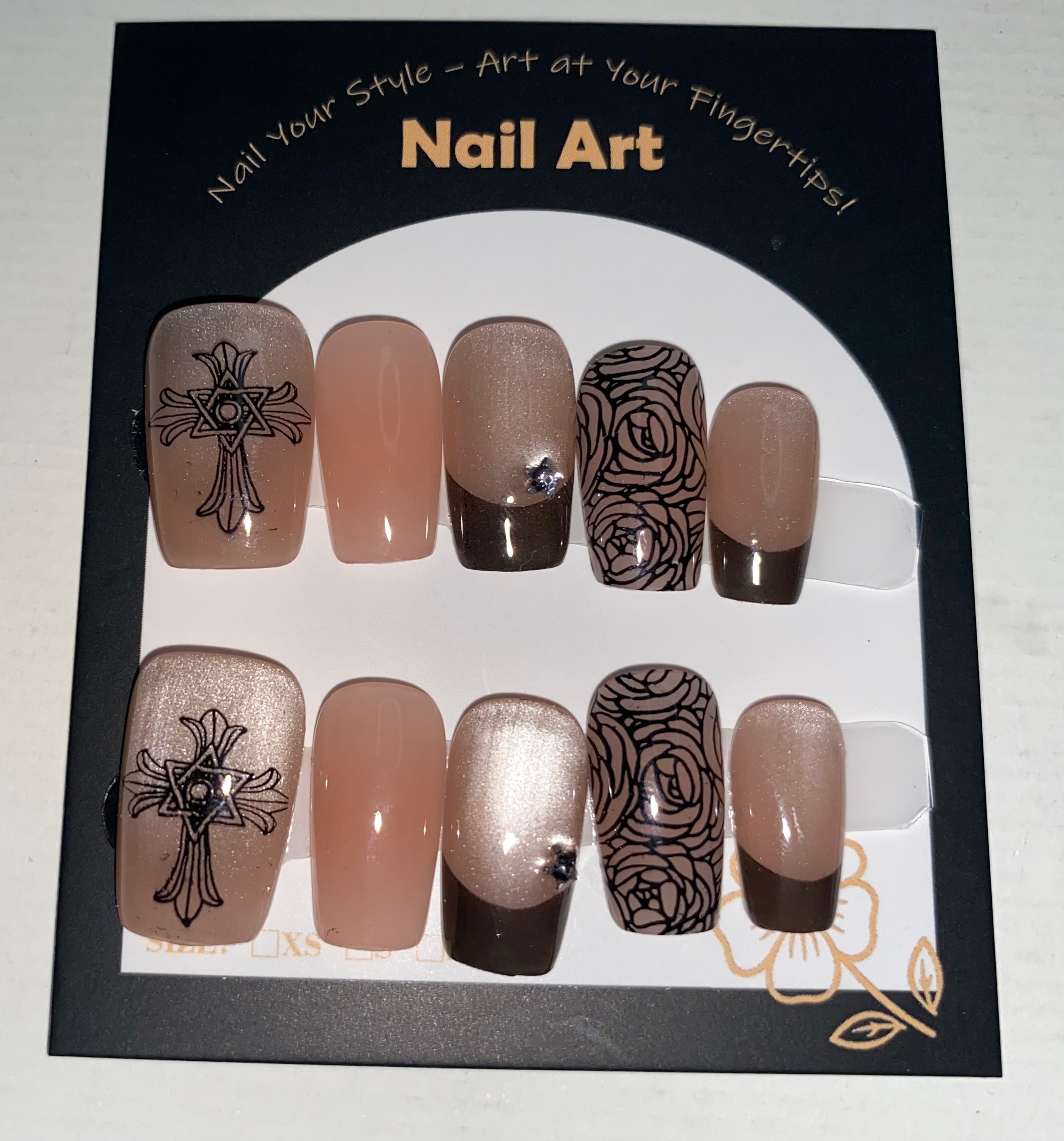 Goth/Emo Press-On Nails (Medium Size)