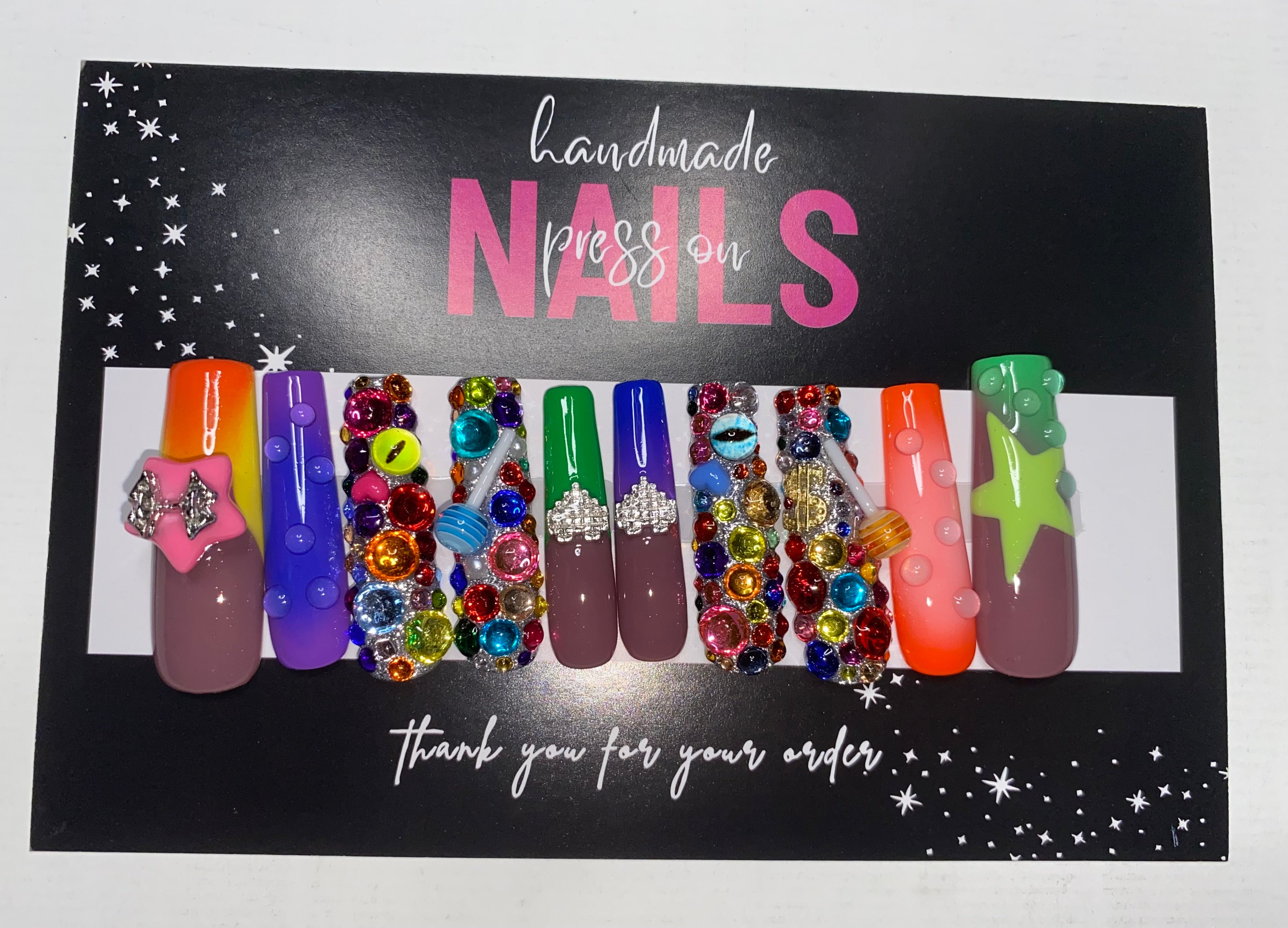 Press-On Junk Nails (Medium Size)