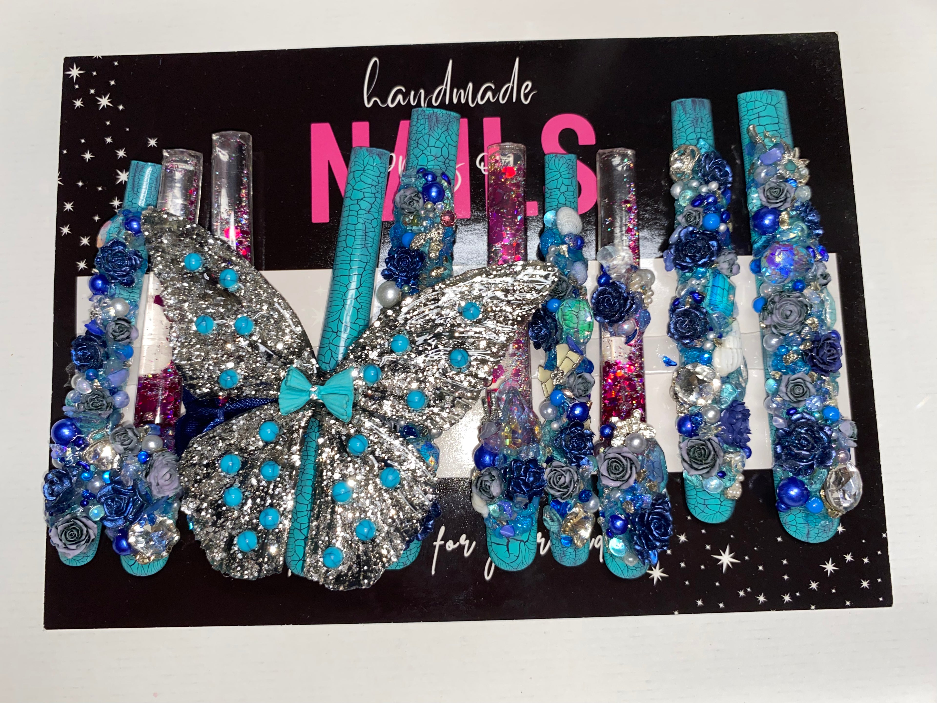 XXL Press-On Water Nails (Medium Size)