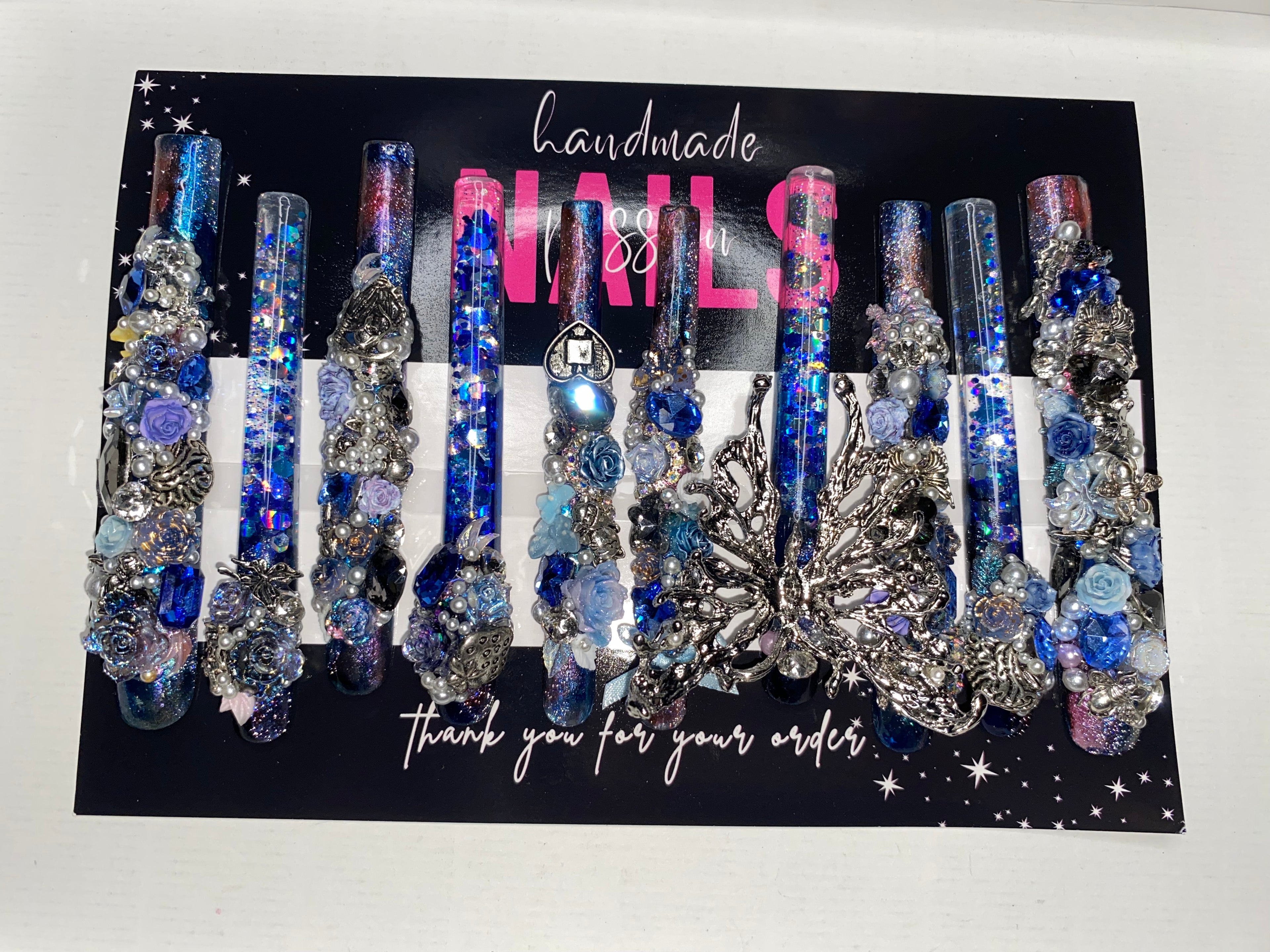 XXL Press-On Water Nails (Medium Size)